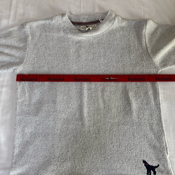 Southern Fried Cotton White Blue Crewneck Sweatshirt Size M Preppy Casual - Picture 5 of 7